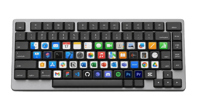 Mac keyboard with apps